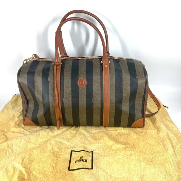 FENDI 2WAY Bag Shoulder Bag Crossbody Pecan Travel bag Duffle Bag - Picture 1 of 15